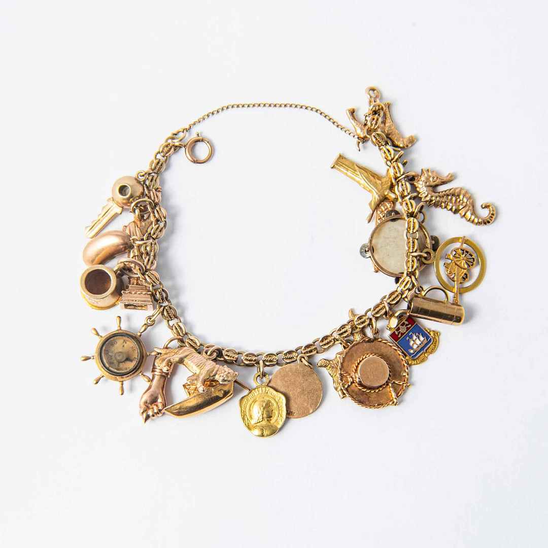 Complete Yellow Gold Charm Bracelet — Shreve, Crump & Low