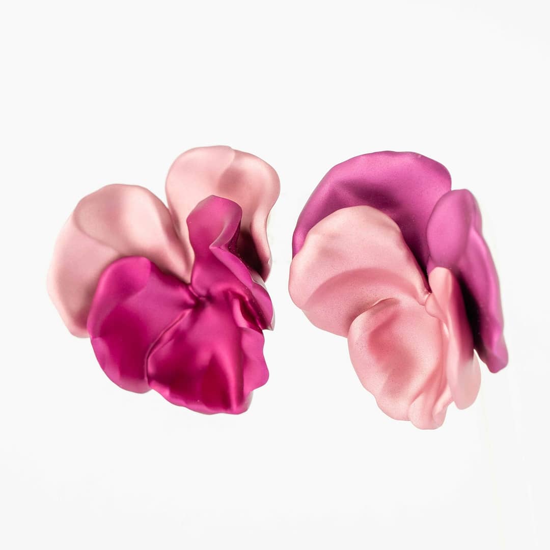 JAR Paris Pink & Purple Floral Earrings (Aluminum) — Shreve, Crump & Low