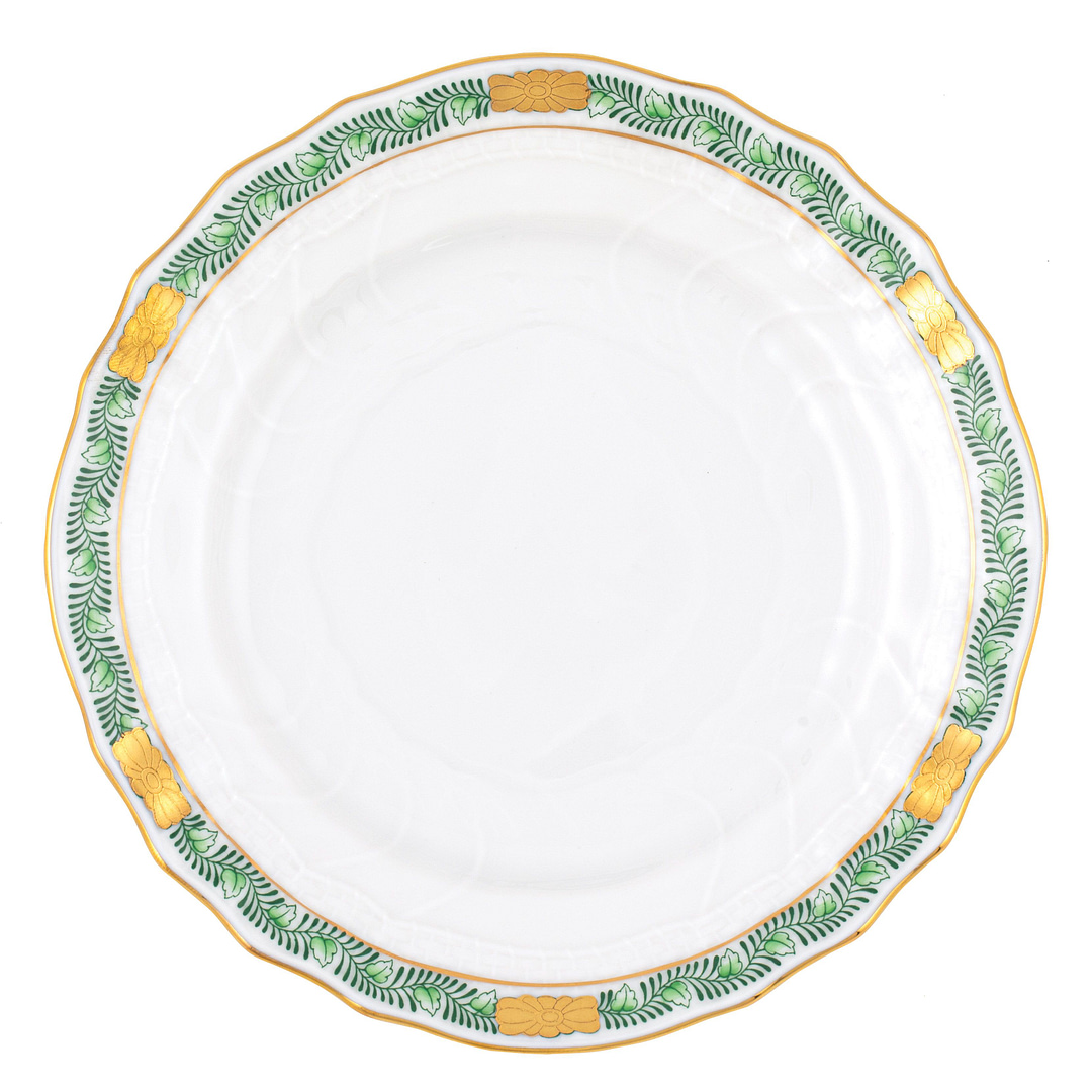 Green Chinese Garland Bread & Butter Plate — Shreve, Crump & Low