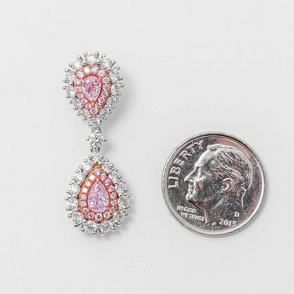 Rose gold BVLGARI BVLGARI Earrings Pink with 0.38 ct Diamonds