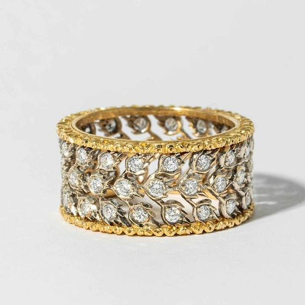 Gold and Diamond Buccellati Ramage Eternelle Ring — Shreve, Crump & Low