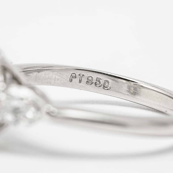 Platinum ring stamp on sale