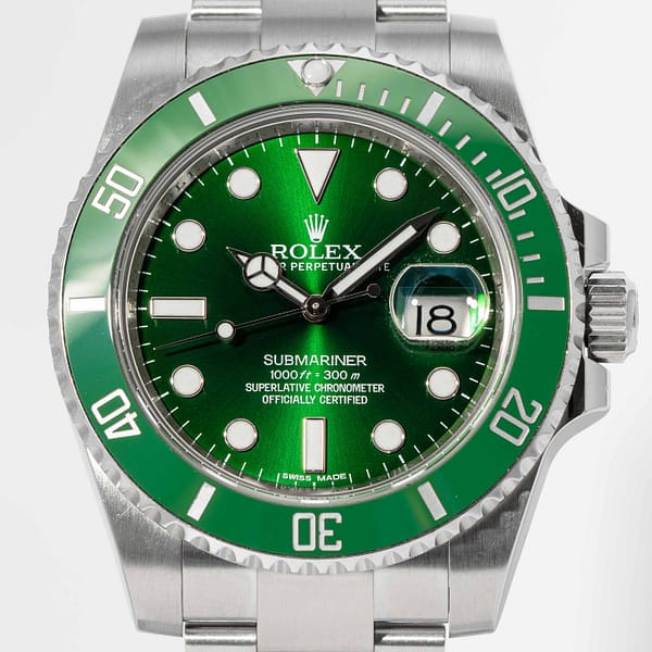 Rolex UNWORN Submariner Date 40mm 116610LV Stainless Steel Hulk Green Dial  Green Bezel