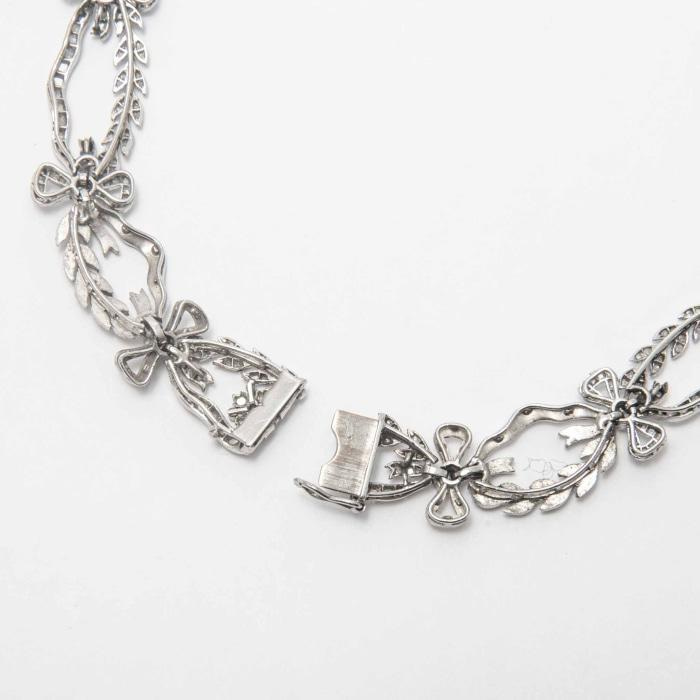 Diamond, Platinum Necklace, Fred Leighton.  Estate Jewelry