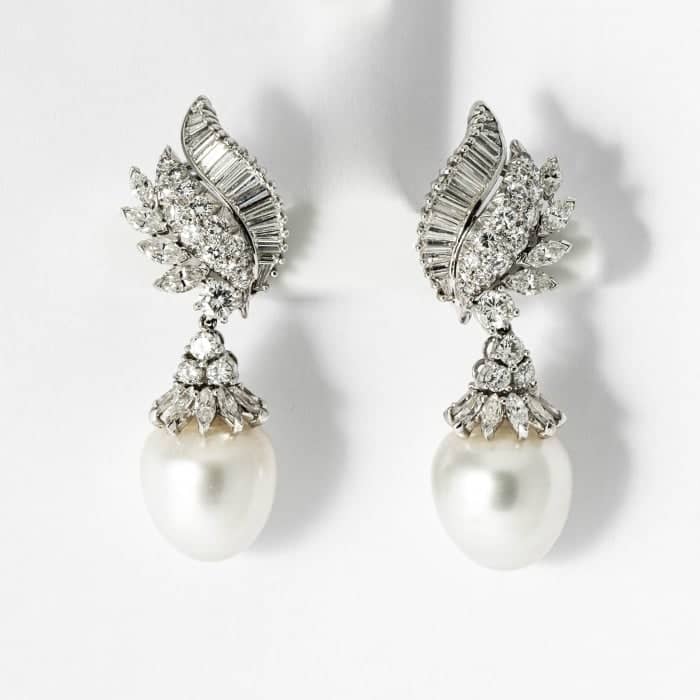 White Freshwater Pearl Cluster Style Stud Earrings | Pravins