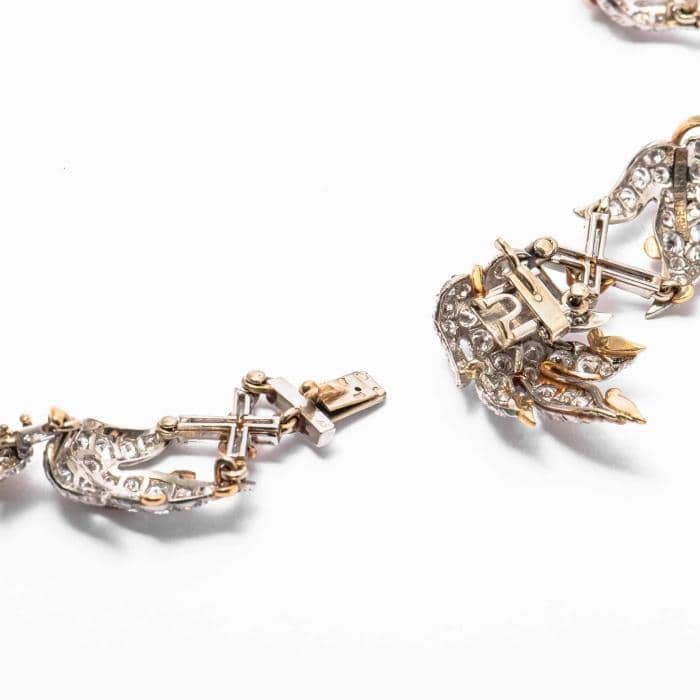 46.25 Carat Tiffany & Co Schlumberger Diamond Leaf Necklace (Two-Tone) —  Shreve, Crump & Low