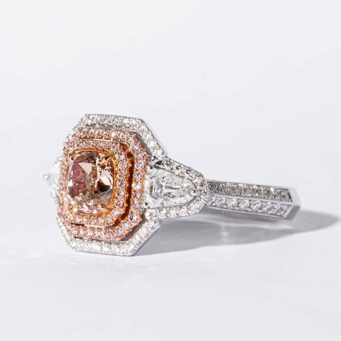 Isabel 5 Carat Pear Shape Pink Diamond Engagement Ring