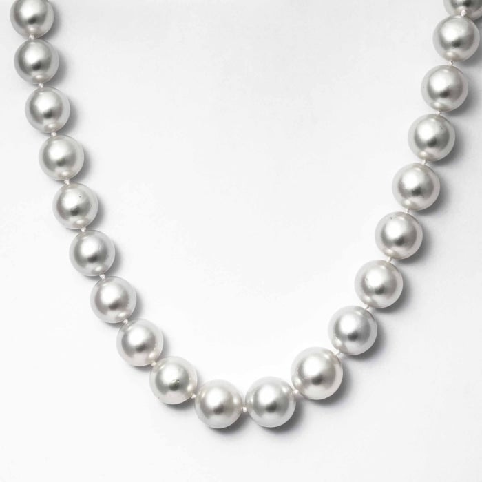 Freshwater Pearl Necklace with Sterling Silver and Diamond Clasp, Jewel In  the Sea