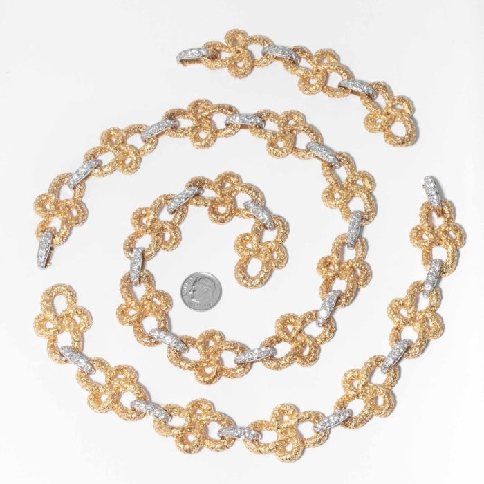 Leighton Convertible Gold Pearl Chain Necklace in White Pearl