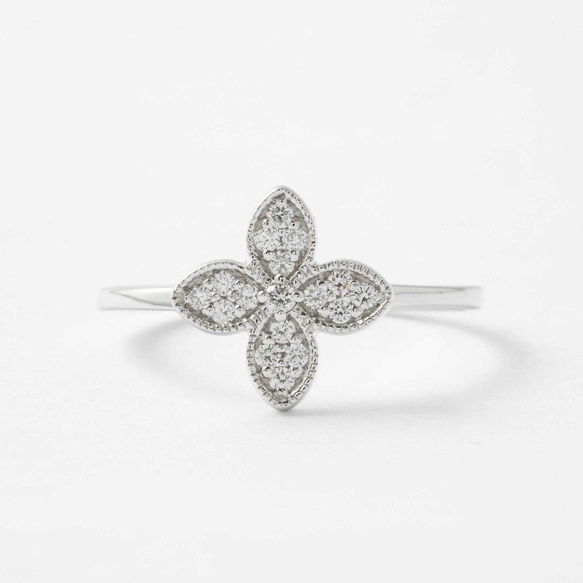 .17CTW Diamond Flower Motif Ring (White Gold) — Shreve, Crump & Low